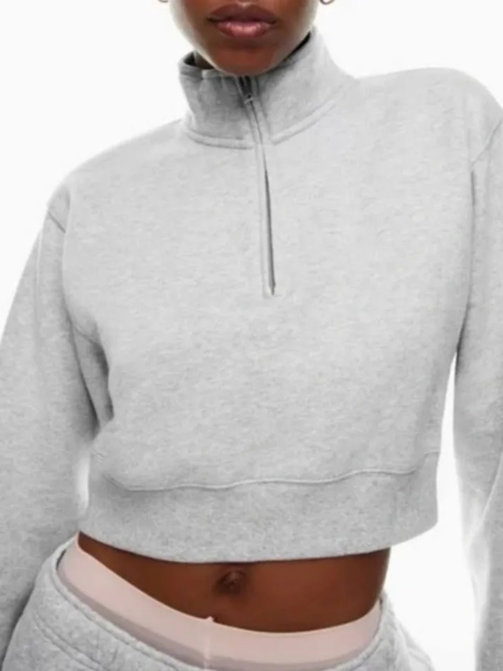 TNA Cozy Gray Fleece Sweatshirt